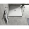 Mexen Hugo rectangular SMC shower tray 140 x 100 cm, white, inox cover - 42101014-X