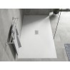 Mexen Hugo rectangular SMC shower tray 160 x 100 cm, white, inox cover - 42101016-X