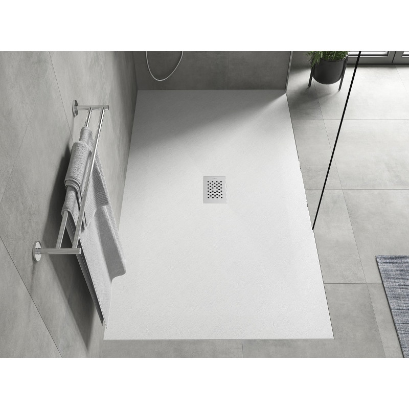 Mexen Hugo SMC Rectangular Shower Tray 180 x 100 cm, White, Inox Cover - 42101018-X