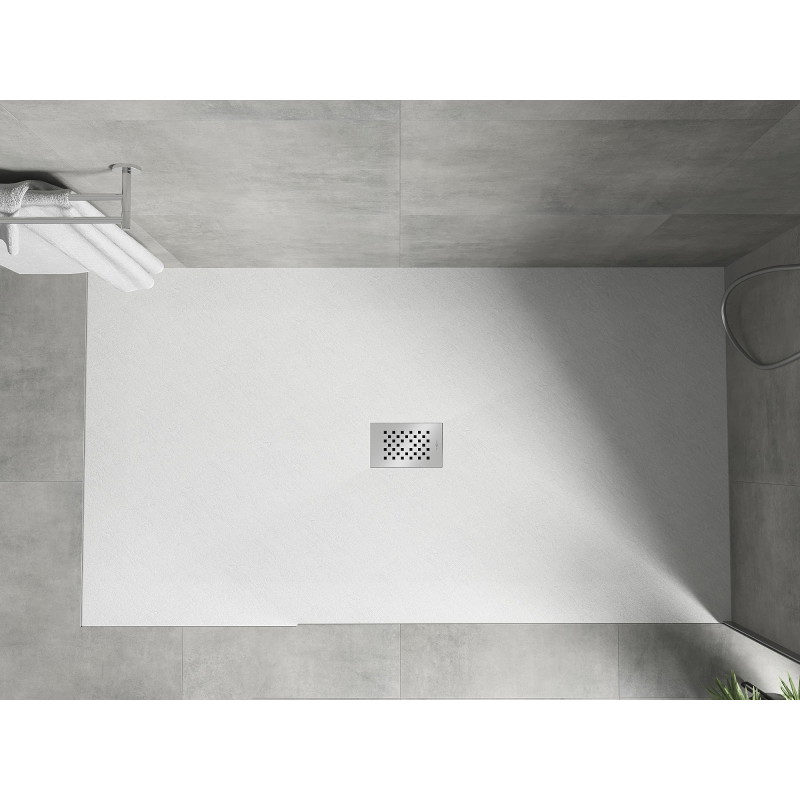 Mexen Hugo SMC Rectangular Shower Tray 180 x 100 cm, White, Inox Cover - 42101018-X