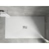 Mexen Hugo rectangular SMC shower tray 180 x 100 cm, white, inox cover - 42101018-X
