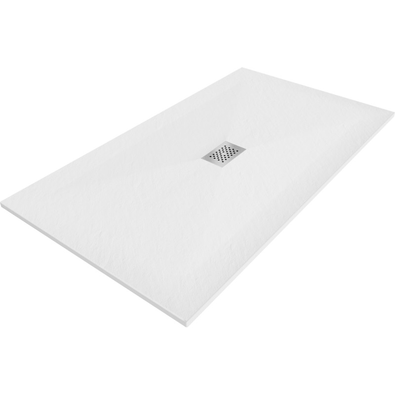 Mexen Hugo SMC Rectangular Shower Tray 180 x 100 cm, White, Inox Cover - 42101018-X