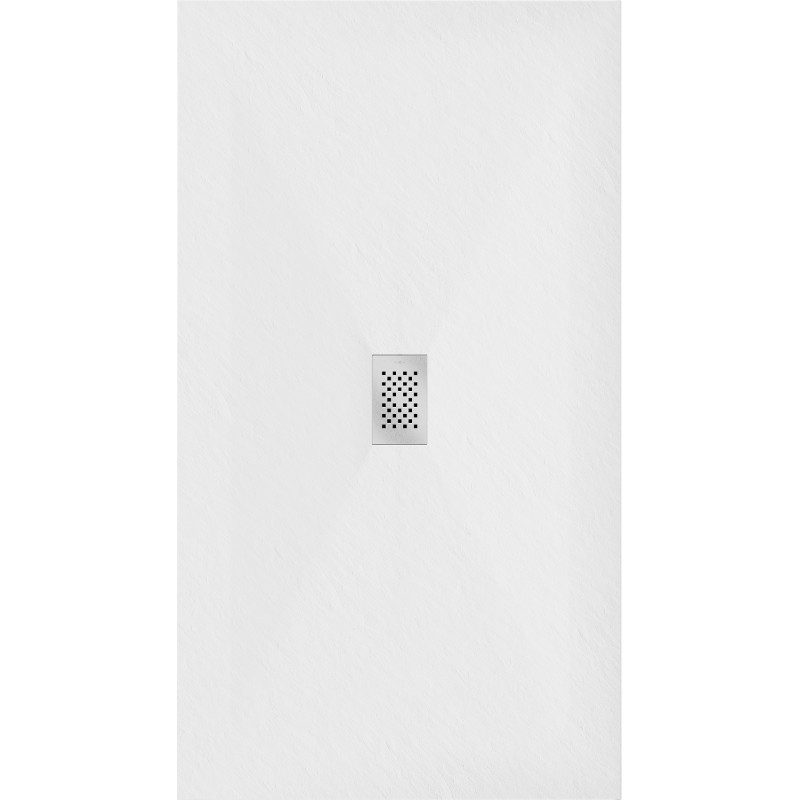 Mexen Hugo rectangular shower tray SMC 180 x 100 cm, white, inox cover - 42101018-X