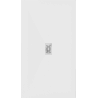 Mexen Hugo rectangular SMC shower tray 180 x 100 cm, white, inox cover - 42101018-X