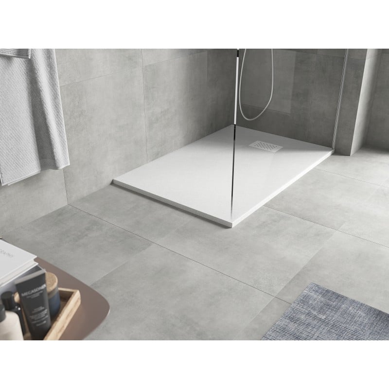 Mexen Hugo rectangular shower tray SMC 80 x 70 cm, white, white cover - 42107080-W