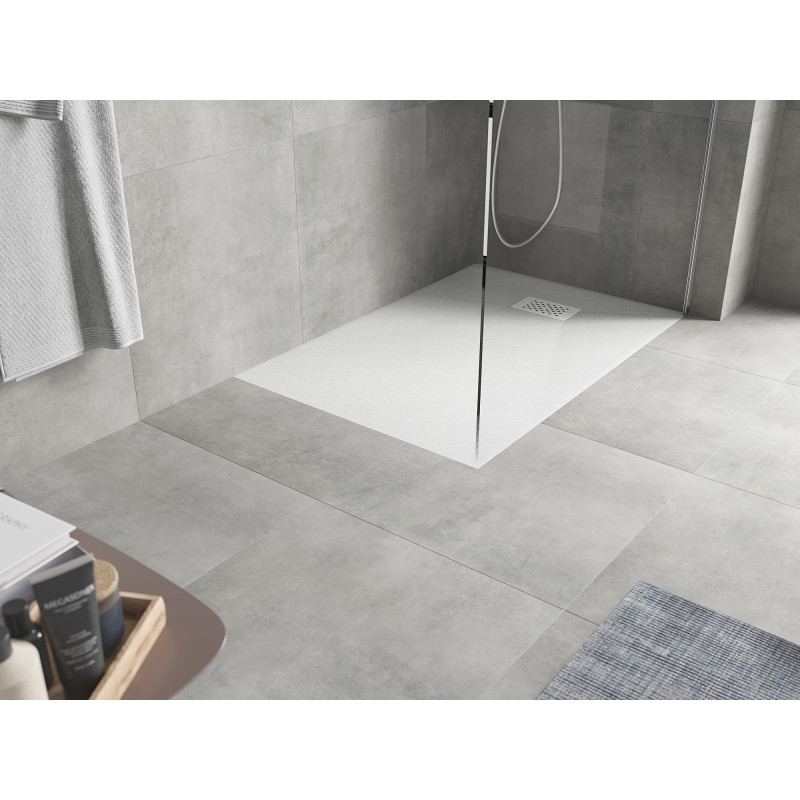 Mexen Hugo rectangular SMC shower tray 110 x 70 cm, white, white cover - 42107011-W
