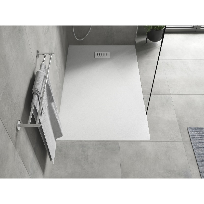 Mexen Hugo rectangular SMC shower tray 140 x 70 cm, white, white cover - 42107014-W
