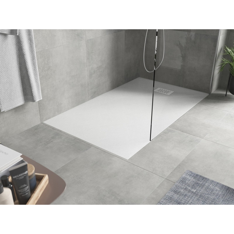 Mexen Hugo rectangular SMC shower tray 140 x 70 cm, white, white cover - 42107014-W