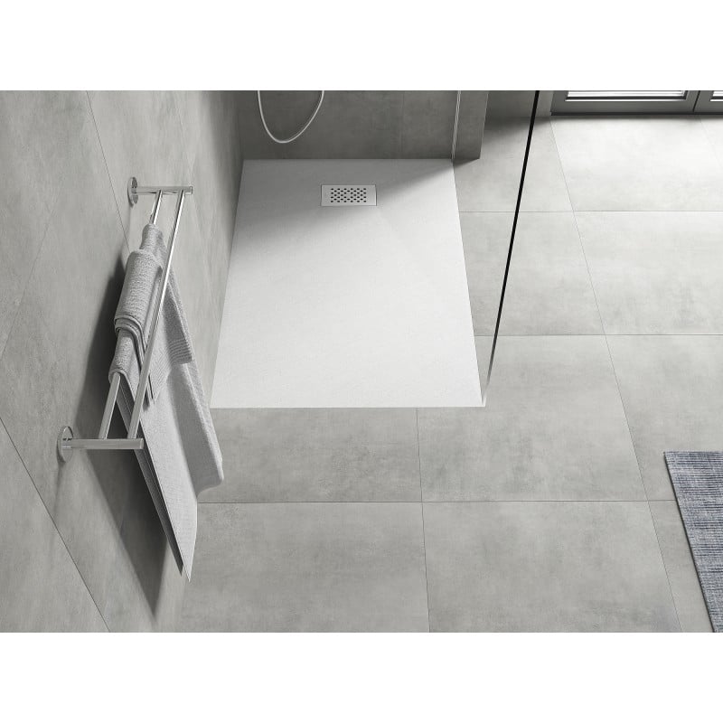 Mexen Hugo rectangular shower tray SMC 100 x 80 cm, white, white cover - 42108010-W
