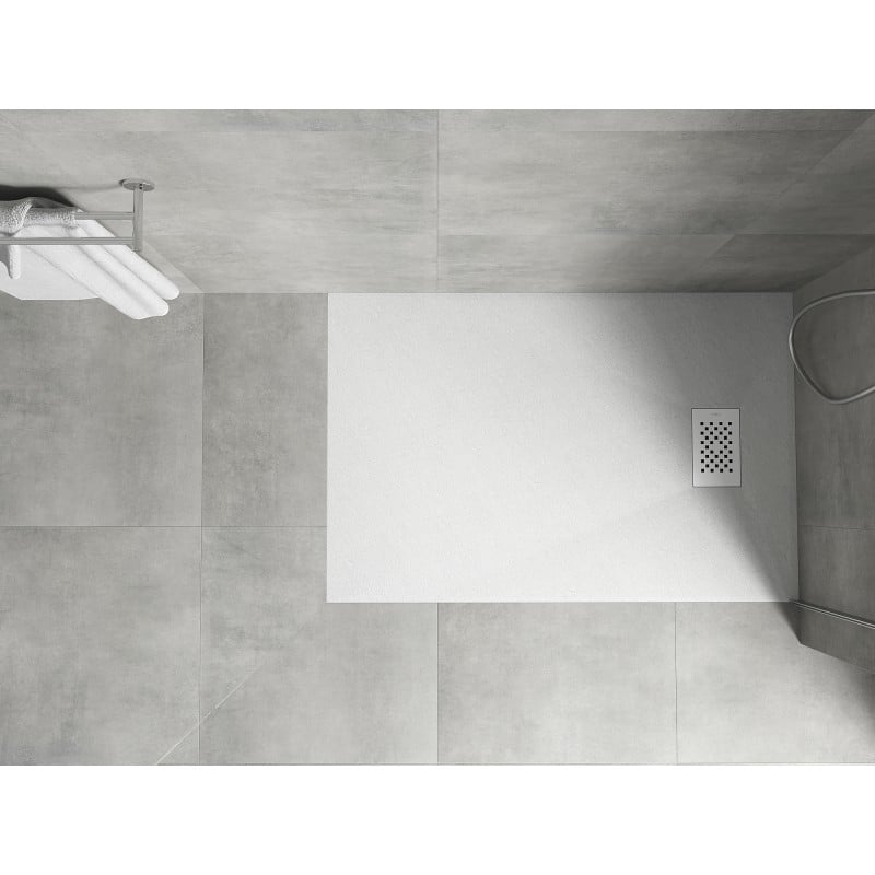 Mexen Hugo rectangular shower tray SMC 100 x 80 cm, white, white cover - 42108010-W