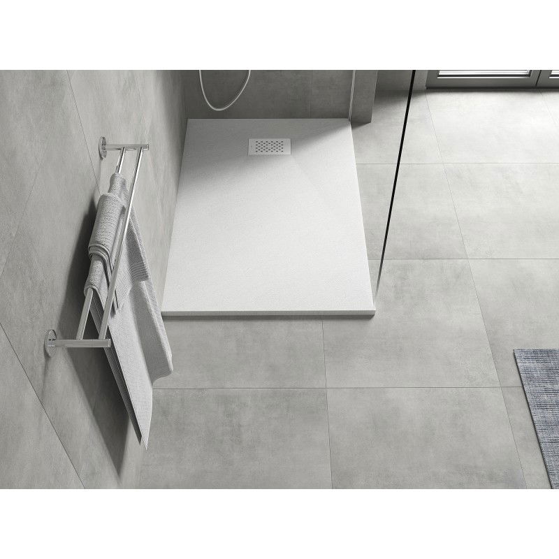 Mexen Hugo rectangular shower tray SMC 100 x 80 cm, white, white cover - 42108010-W