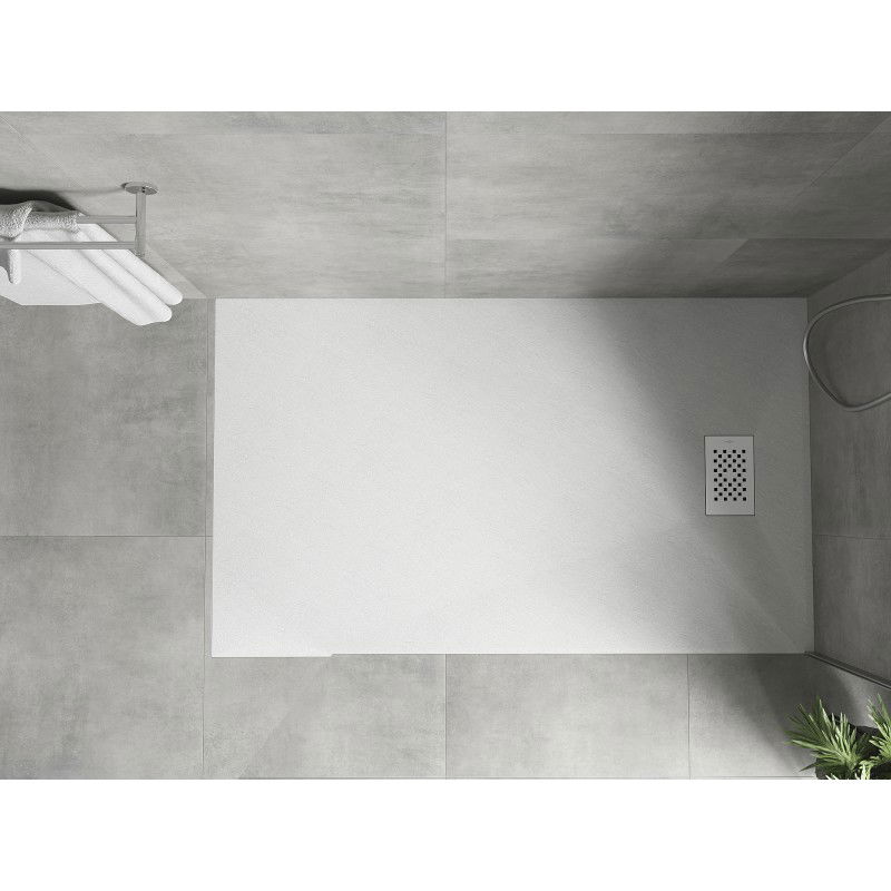 Mexen Hugo rectangular shower tray SMC 140 x 80 cm, white, white cover - 42108014-W