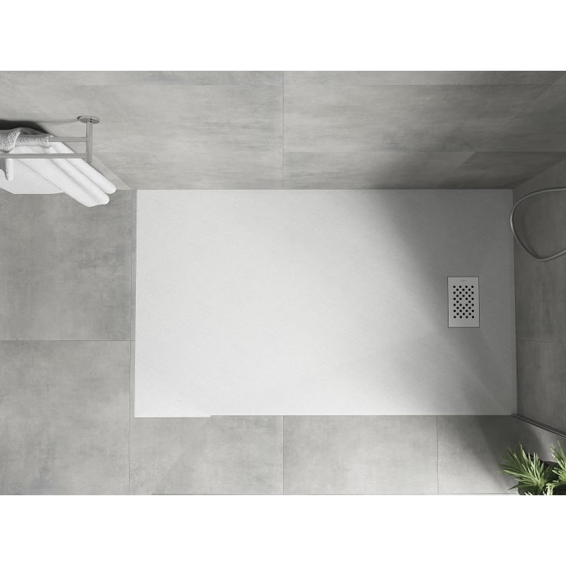Mexen Hugo rectangular SMC shower tray 150 x 80 cm, white, white cover - 42108015-W
