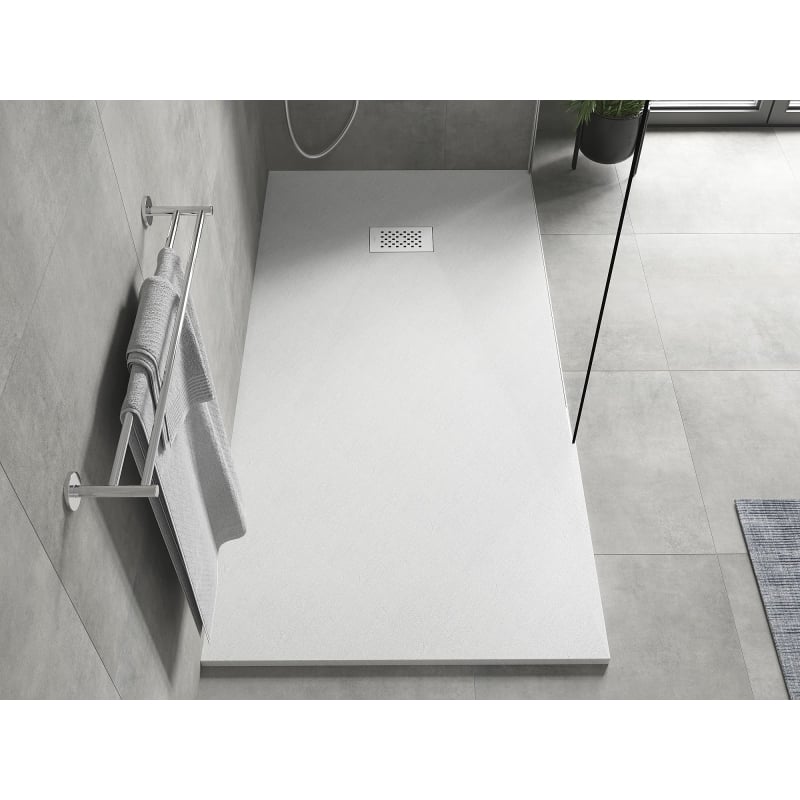 Mexen Hugo rectangular SMC shower tray 170 x 80 cm, white, white cover - 42108017-W