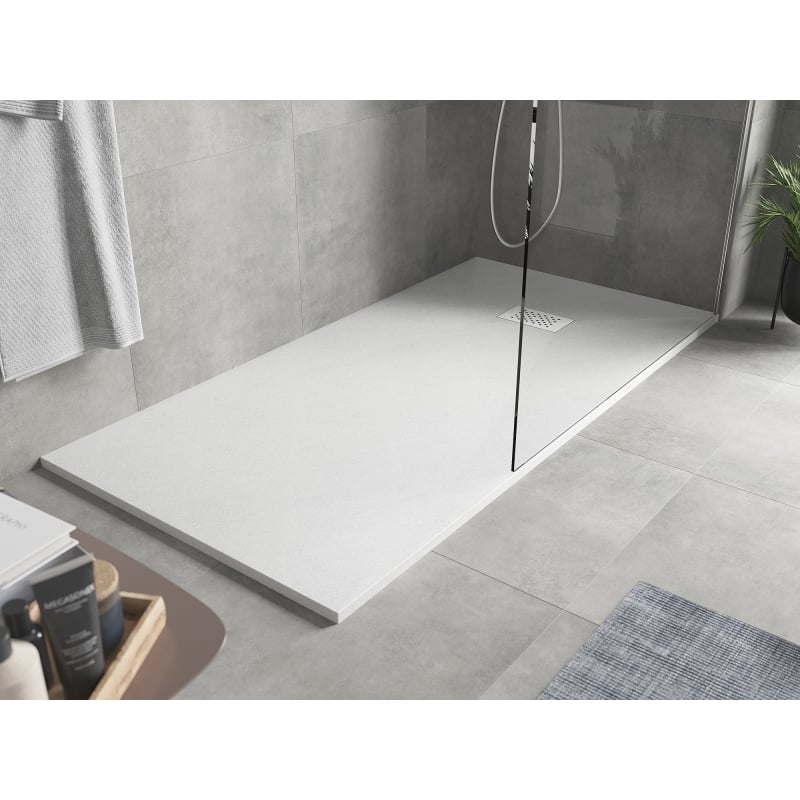 Mexen Hugo rectangular SMC shower tray 170 x 80 cm, white, white cover - 42108017-W