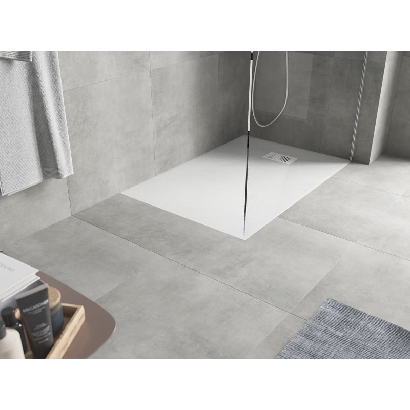 Mexen Hugo rectangular shower tray SMC 130 x 90 cm, white, white cover - 42109013-W