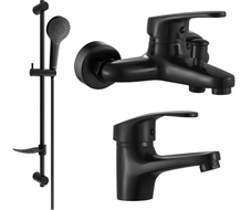 Mexen Erica DF05 shower set, Black - 746403DF05-70