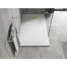 Mexen Hugo rectangular SMC shower tray 140 x 70 cm, white, gold cover - 42107014-G