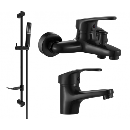 Mexen Erica DF72 shower set, Black - 746403DF72-70
