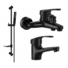 Mexen Erica DF72 shower set, Black - 746403DF72-70