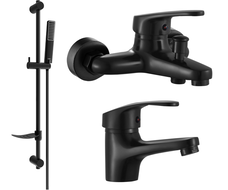 Mexen Erica DF72 shower set, Black - 746403DF72-70