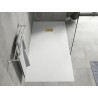 Mexen Hugo rectangular SMC shower tray 180 x 80 cm, white, gold cover - 42108018-G