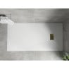 Mexen Hugo rectangular SMC shower tray 170 x 80 cm, white, gold cover - 42108017-G
