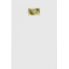Mexen Hugo rectangular shower tray SMC 100 x 90 cm, white, gold cover - 42109010-G