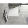 Mexen Hugo rectangular SMC shower tray 120 x 90 cm, white, gold cover - 42109012-G