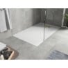 Mexen Hugo rectangular SMC shower tray 140 x 90 cm, white, gold cover - 42109014-G