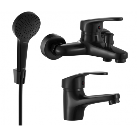 Mexen Erica R05 shower set, Black - 746403R05-70