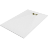 Mexen Hugo rectangular SMC shower tray 150 x 90 cm, white, gold cover - 42109015-G