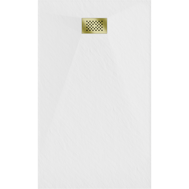 Mexen Hugo SMC Rectangular Shower Tray 150 x 90 cm, White, Gold Cover - 42109015-G