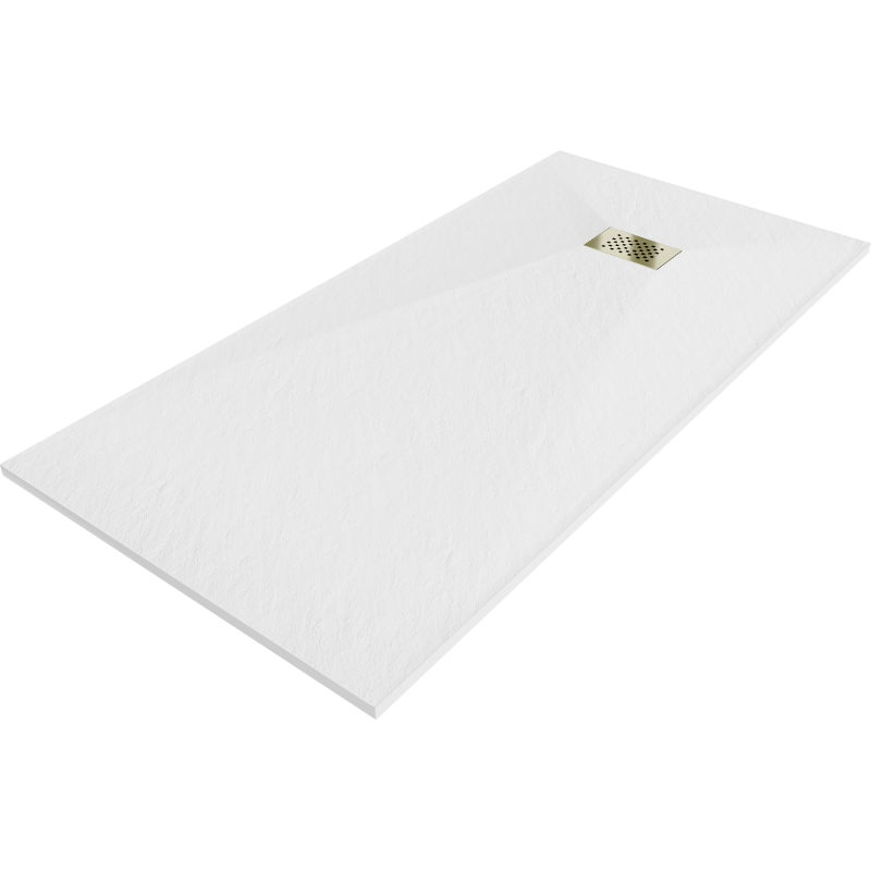Mexen Hugo Rectangular Shower Tray SMC 180 x 90 cm, White, Gold Cover - 42109018-G