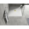 Mexen Hugo rectangular SMC shower tray 140 x 100 cm, white, gold cover - 42101014-G