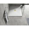 Mexen Hugo rectangular SMC shower tray 120 x 100 cm, white, gold cover - 42101012-G