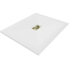 Mexen Hugo rectangular SMC shower tray 120 x 100 cm, white, gold cover - 42101012-G