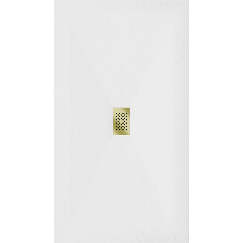 Mexen Hugo SMC rectangular shower tray 180 x 100 cm, white, gold cover - 42101018-G
