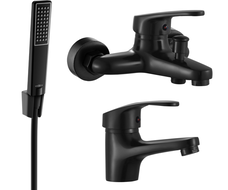 Mexen Erica R72 bathtub set, black - 746403R72-70