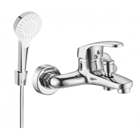 Mexen Erica R05 bathtub mixer tap with shower head, Chrome - 74643R05-00