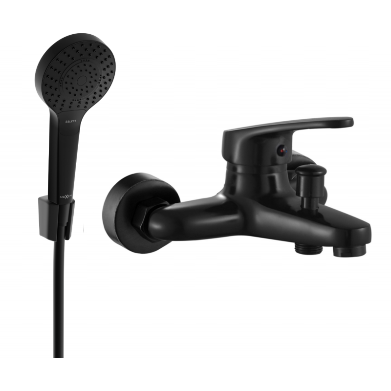 Mexen Erica R05 bath tap with shower set, black - 74643R05-70