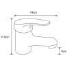 Mexen Erica R72 bathtub mixer tap with shower head, Chrome - 74643R72-00