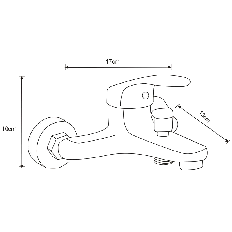 Mexen Erica R72 bath mixer with shower set, chrome - 74643R72-00