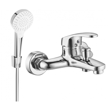 Mexen Erica R72 bathtub mixer tap with shower head, Chrome - 74643R72-00