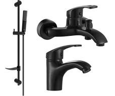 Mexen Fabia DF72 bathtub set, Black - 746503DF72-70