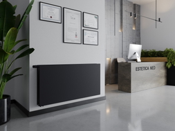 Mexen CVHF20 Hygiene Flat Panel Radiator 400 x 900 mm, Lower Connection, 647 W, Anthracite - W620HF-040-090-66