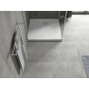 Mexen Hugo SMC square shower tray 80 x 80 cm, white, inox cover - 42108080-X