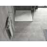 Mexen Hugo square SMC shower tray 90 x 90 cm, white, inox cover - 42109090-X