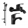 Mexen Fabia DF62 bath set, black - 746503DF62-70