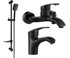 Mexen Fabia DF62 bathtub set, Black - 746503DF62-70